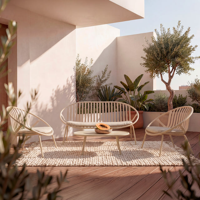 Set Ibiza Sofá, Sillones y Mesa de centro Beige de Somcasa Vlc