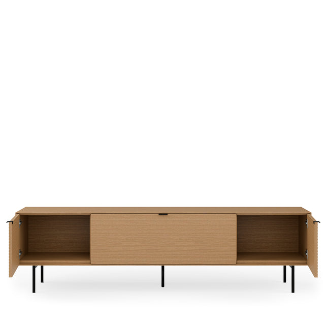 Mueble TV Ptas Mad Roble 200 cm | vista lateral | Somcasa Vlc | 00MB362607 | imagen 4