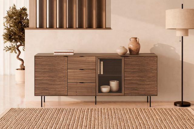 Aparador Ptas Tulsa Nogal con Patas Metálicas | composición decorativa | Somcasa Vlc | 00MB361533 | imagen 8