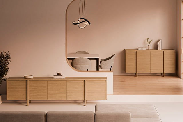 Mueble TV Puertas Pacific Roble | detalle de acabado | Somcasa Vlc | 00MB522607 | imagen 5