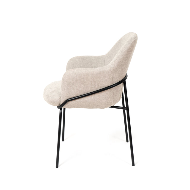 Silla Abigail Negra Beige con Patas negras | vista secundaria | Somcasa Vlc | 00SL118625 | imagen 2