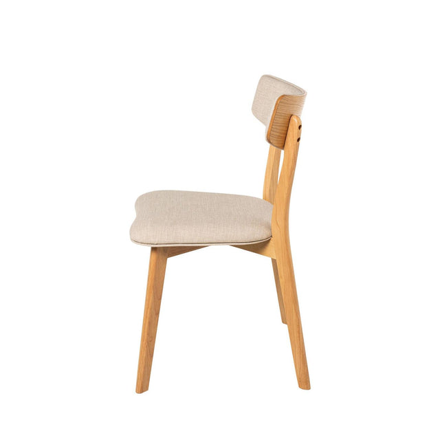 Silla Anais Beige con Patas de madera | vista secundaria | Somcasa Vlc | 00SL102025 | imagen 2
