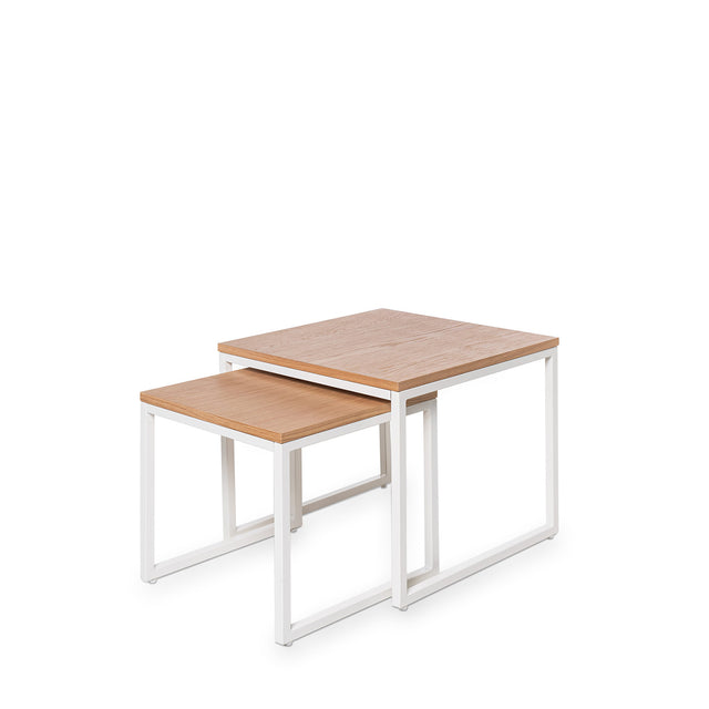 Mesa de centro Piero Roble/Blanco 40 × 40 cm de Somcasa Vlc - imagen 8