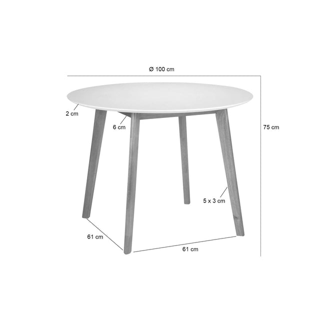 Mesa Monna Red Roble y MDF | vista lateral | Somcasa Vlc | 00MS201342 | imagen 4