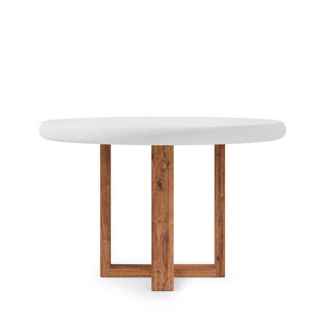 Mesa Violette 120 cm Redonda Fija Blanco/Roble de Somcasa Vlc - imagen 2