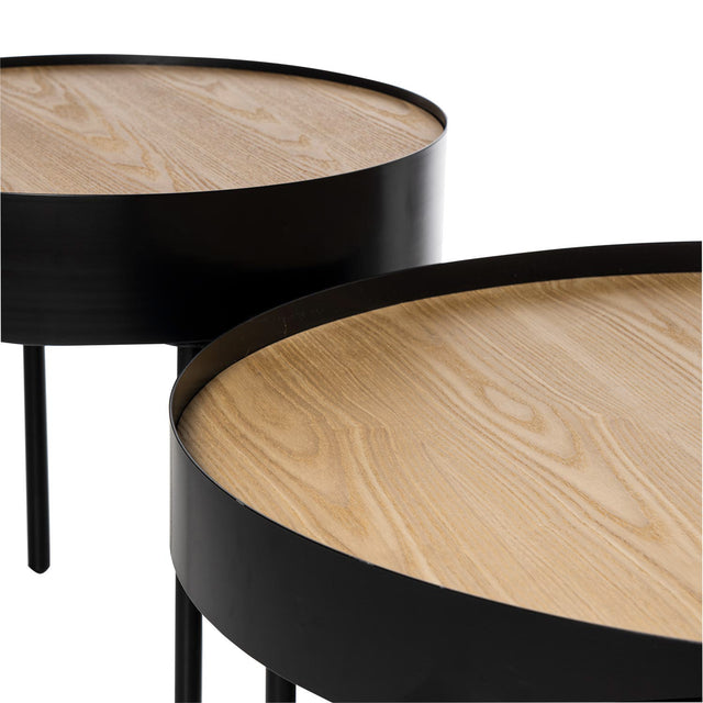 Mesa de centro Bill Roble/Negro 80 × 80 cm de Somcasa Vlc - imagen 3