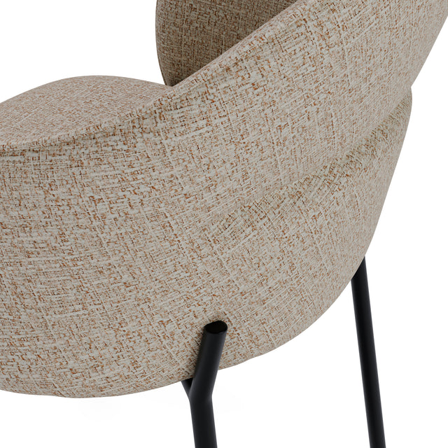 Silla Mirabella Negra Beige con Patas negras | detalle de diseño | Somcasa Vlc | 00SL127525 | imagen 3