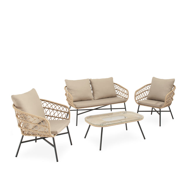 Set Perugia Sofá, Sillones y Mesa de centro Negro de Somcasa Vlc - imagen 8