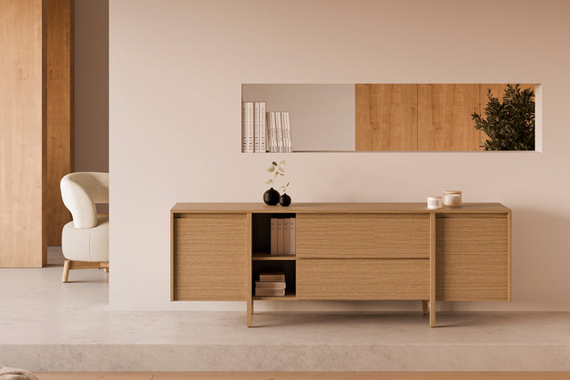 Mueble TV Pacific Roble | detalle de acabado | Somcasa Vlc | 00MB522207 | imagen 5