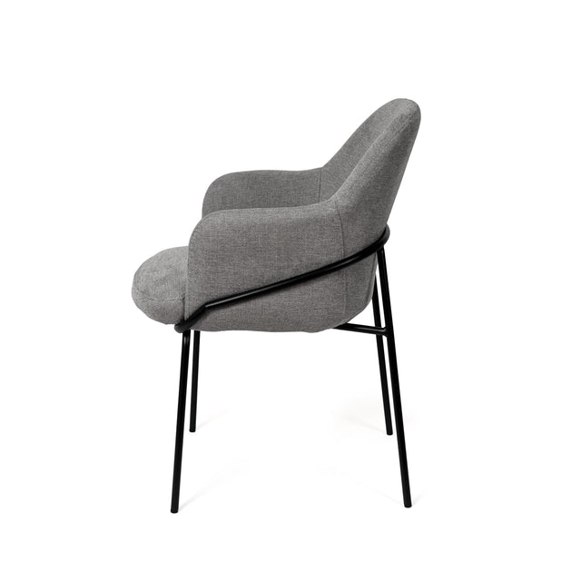 Silla Abigail Negra Gris con Patas negras | vista secundaria | Somcasa Vlc | 00SL118622 | imagen 2