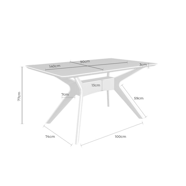 Mesa de Comedor Helga Fija Madera y MDF | detalle de materiales | Somcasa Vlc | 00MS206922 | imagen 7