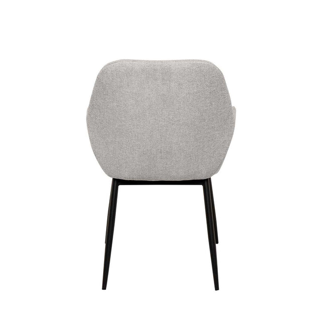 Silla Isabella Negra Gris claro con Patas negras | vista lateral | Somcasa Vlc | 00SL113121 | imagen 4