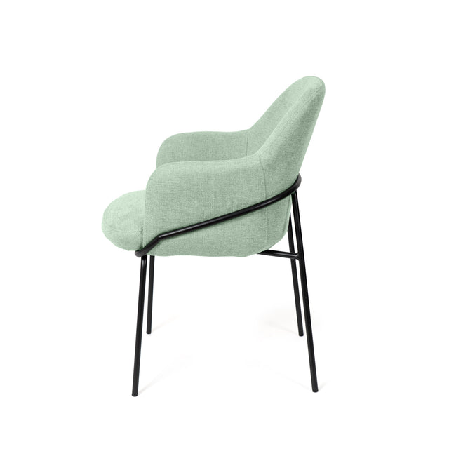 Silla Abigail Negra Verde con Patas negras | vista secundaria | Somcasa Vlc | 00SL118628 | imagen 2