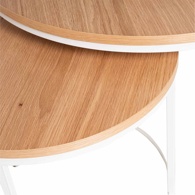 Mesa de centro Adriano Roble/Blanco 80 × 80 cm de Somcasa Vlc - imagen 4