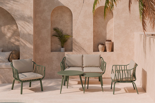 Set Mikonos Sofá, Sillones y Mesa de centro Verde de Somcasa Vlc - imagen 3