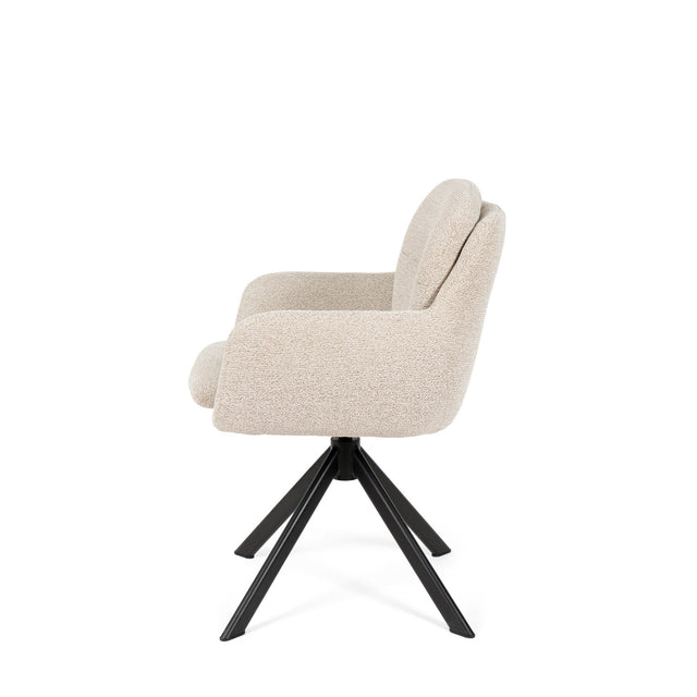 Silla Silvi Negra Beige con Patas negras | vista lateral | Somcasa Vlc | 00SL125225 | imagen 4