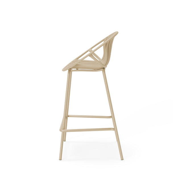 Taburete Bajo Tristan Beige | vista lateral | Somcasa Vlc | 00SL124625 | imagen 4