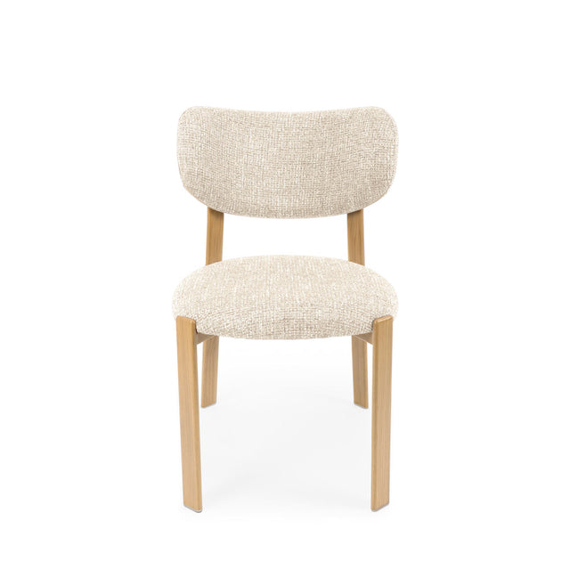 Silla Rumi Beige con Patas de madera | detalle de diseño | Somcasa Vlc | 00SL125625 | imagen 3