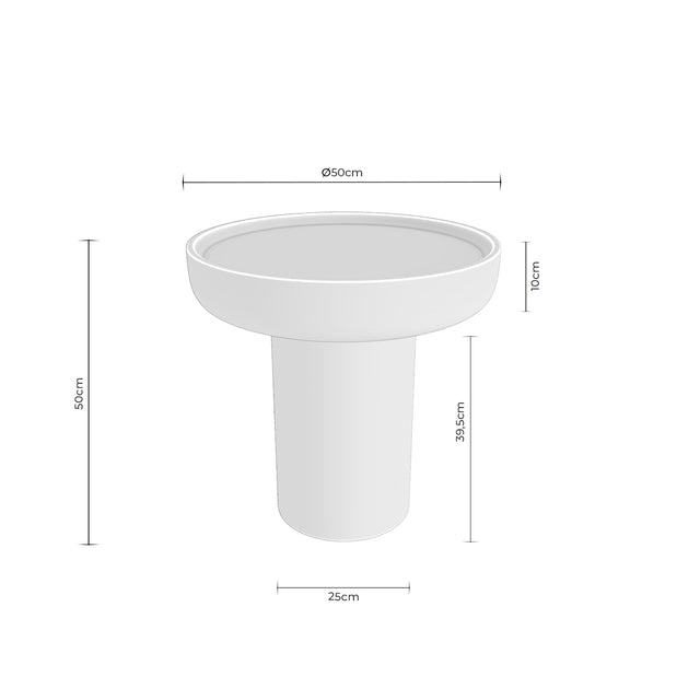 Mesa de centro Rodney 50 cm Blanco de Somcasa Vlc - imagen 5