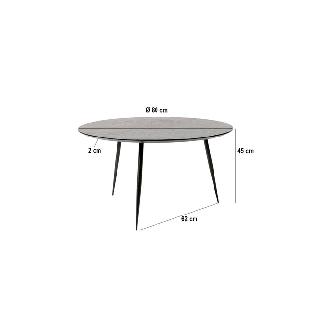Mesa de centro Scott Negro 80 × 80 cm de Somcasa Vlc - imagen 3