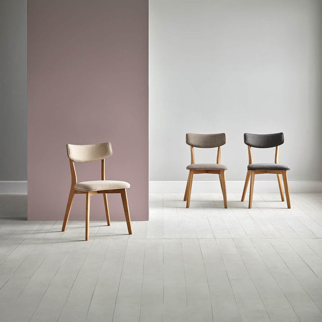 Silla Anais Dark Gris con Patas de madera | detalle de materiales | Somcasa Vlc | 00SL102022 | imagen 7