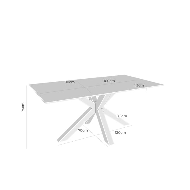 Mesa de Comedor Joyce Sahara Metal | detalle de diseño | Somcasa Vlc | 00MS214768 | imagen 3