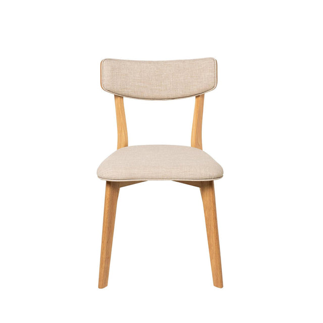 Silla Anais Beige con Patas de madera | detalle de diseño | Somcasa Vlc | 00SL102025 | imagen 3