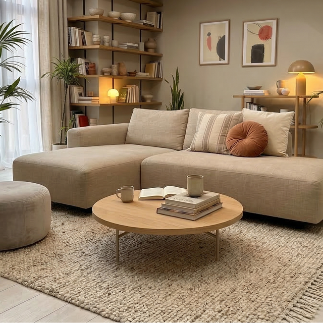 Sofá Bon Bon 3S en ambiente de estilo nórdico