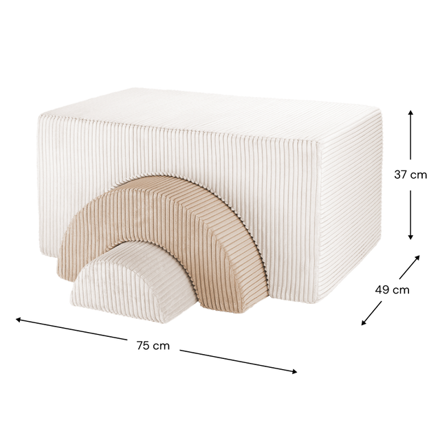 Mueble Set de Juego Arcoíris con acabado blanco en ambiente de estilo nórdico