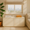 Mueble Auxiliar Nolla 100 Arena con acabado blanco vista principal de estilo nórdico