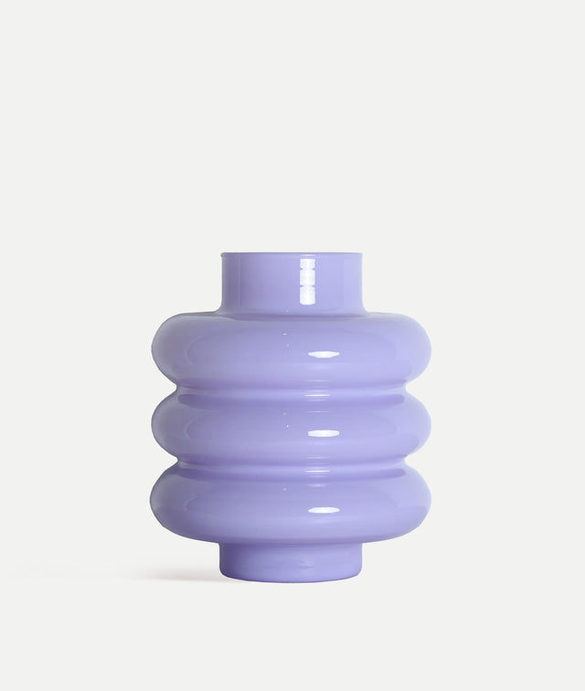 Vista frontal Jarron Lilya en vidrio morado Kodu Homedesign Slowdeco