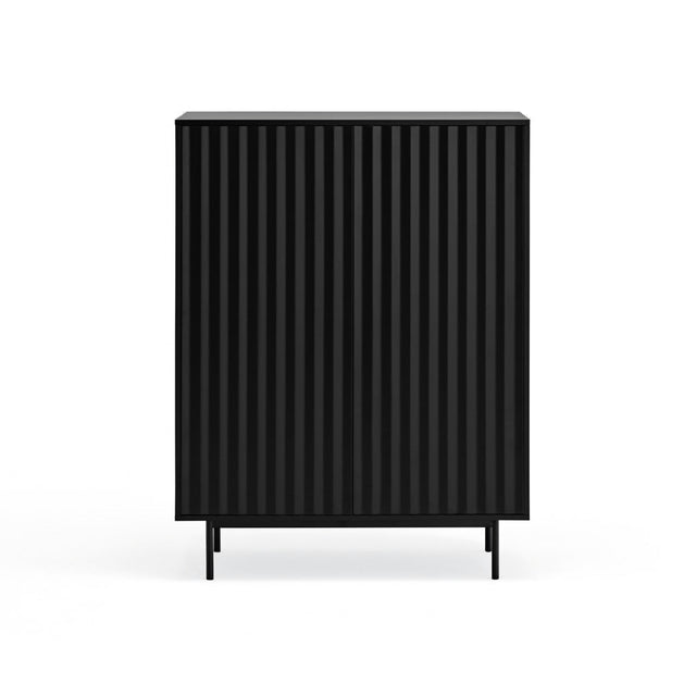 Vista frontal Mueble Auxiliar Sierra 97 cm Negro Teulat Slowdeco