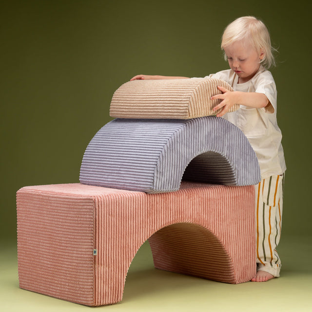 Mueble Set de Juego Arcoíris vista frontal de estilo nórdico