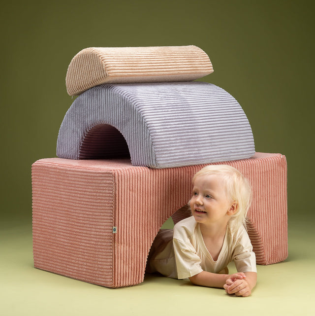 Mueble Set de Juego Arcoíris vista frontal de estilo nórdico