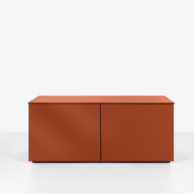 Mueble Auxiliar Nolla 100 Teja con acabado teja vista frontal de estilo nórdico