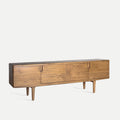 Vista lateral Mueble TV Slough 190 cm madera Mindi 4 puertas Kodu Homedesign Slowdeco