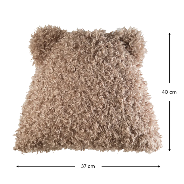 Mueble Cojín Osito de Peluche Marrón en ambiente de estilo nórdico