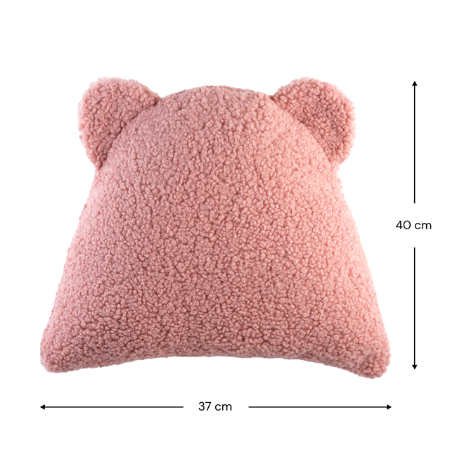 Mueble Cojín Osito de Borreguito Rosa en ambiente de estilo nórdico