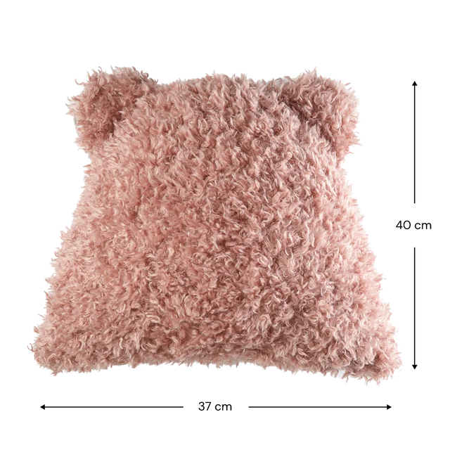 Mueble Cojín Osito de Peluche Rosa en ambiente de estilo nórdico