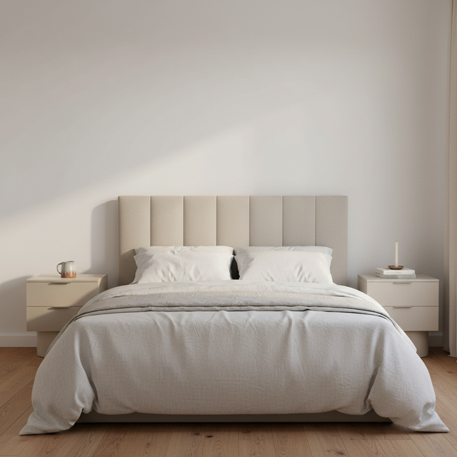 Mueble de diseño en madera natural en espacio de estilo nórdico