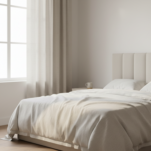 Mueble de diseño en madera natural en espacio de estilo nórdico