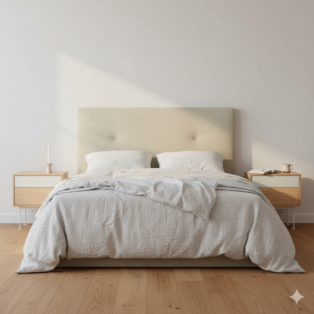 Mueble de diseño en madera natural en espacio de estilo nórdico