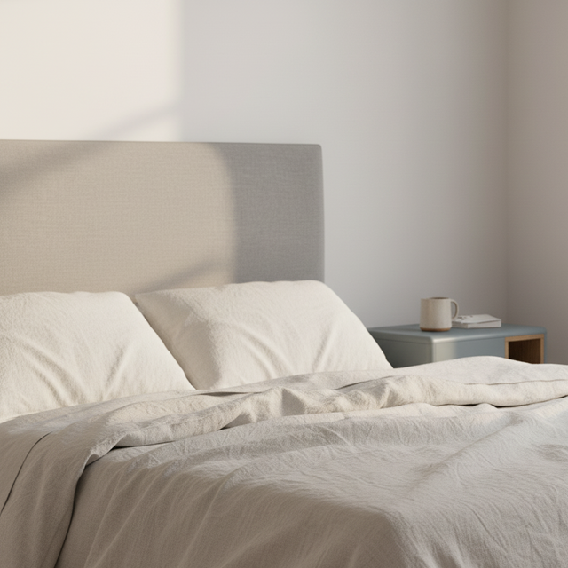 Mueble de diseño en madera natural en espacio de estilo nórdico