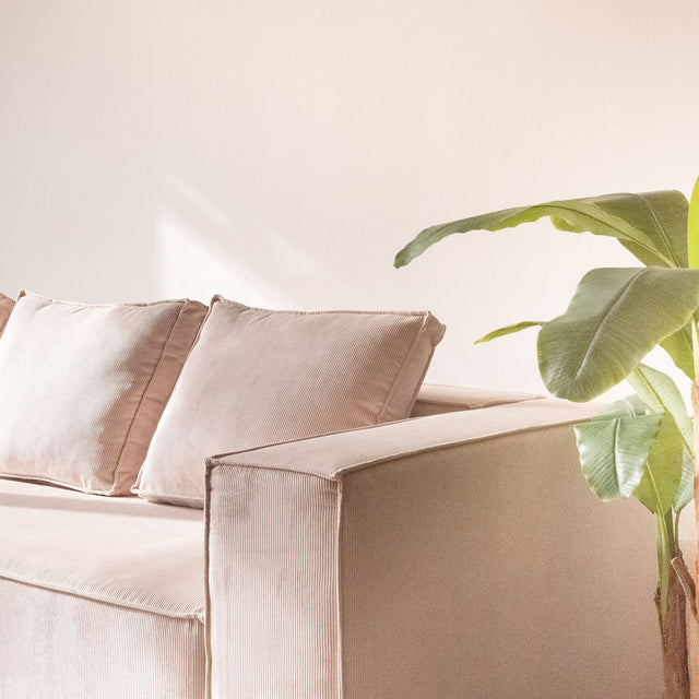 Sofá Modular Chaise Lounge Derecho Cala detalle de estilo nórdico