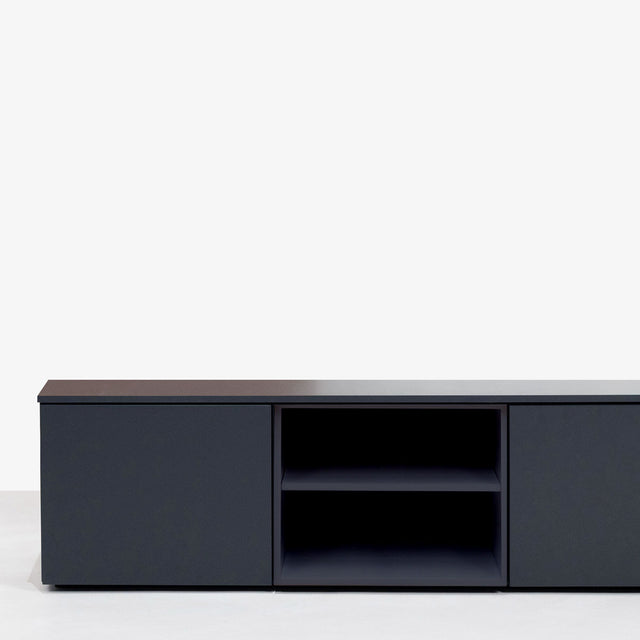 Mueble TV Nolla 200 Nolla Gris Antracita con acabado gris detalle de estilo nórdico