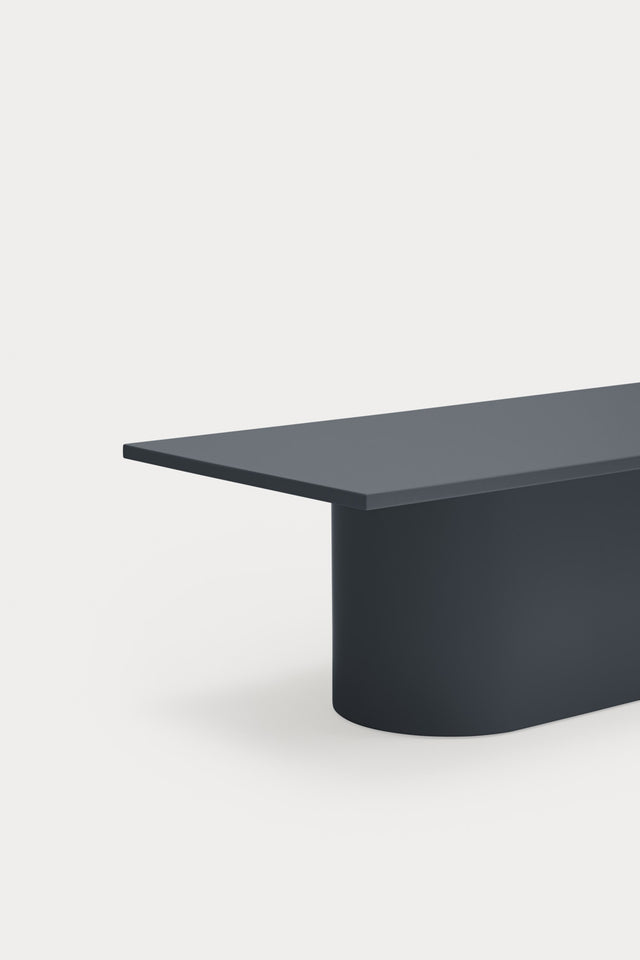 Mesa de Centro Rectangular Totem 110 Gris Antracita