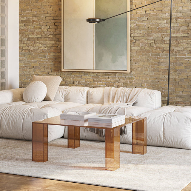 Mesa de centro Verena Marrón, detalle del diseño