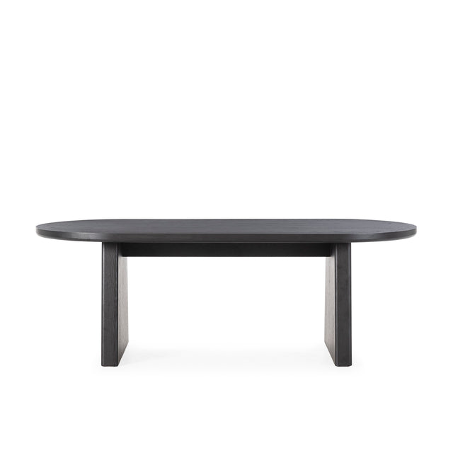 Mesa de Comedor Ovalada Blair 220 Negra, detalle del diseño