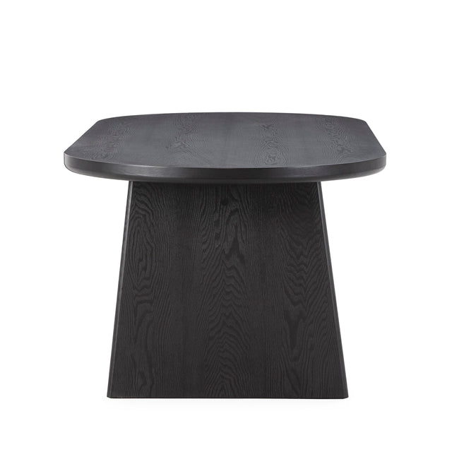 Mesa de Comedor Ovalada Blair 220 Negra, vista lateral