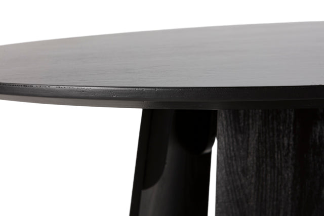Mesa de Comedor Redonda Zuri Ø 120 Negra, detalle del diseño